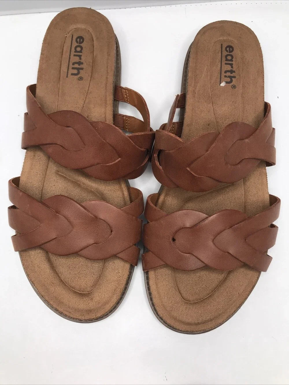 Earth ETDESTY 8M Women’s LEATHER Slides Shoes Sandals EXCELLENT CONDITION